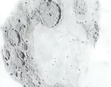 Gassendi met Mare Humorum (Pastelpotlood)